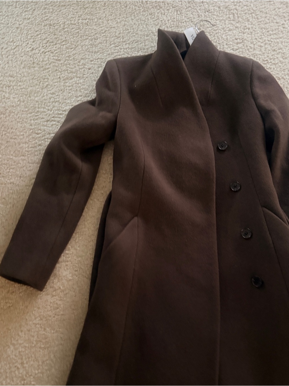 NWT Aritzia heirloom Long Sleeve Belted Coat Dress in Brown xxs - Picture 9 of 13